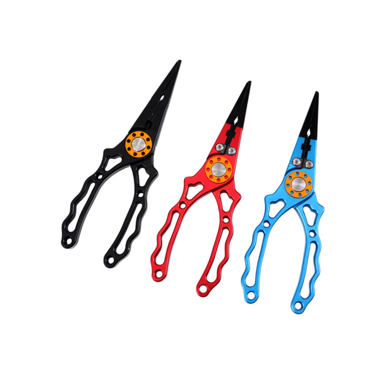 UKCOCO Pince Coupante Multifonction pour Leurres De Pêche en Alliage D’Aluminium Rouge, Coupe-Ligne Robuste avec Cordon Antidérapant, Outil De Pêche Compact pour Pêcheurs en Extérieur