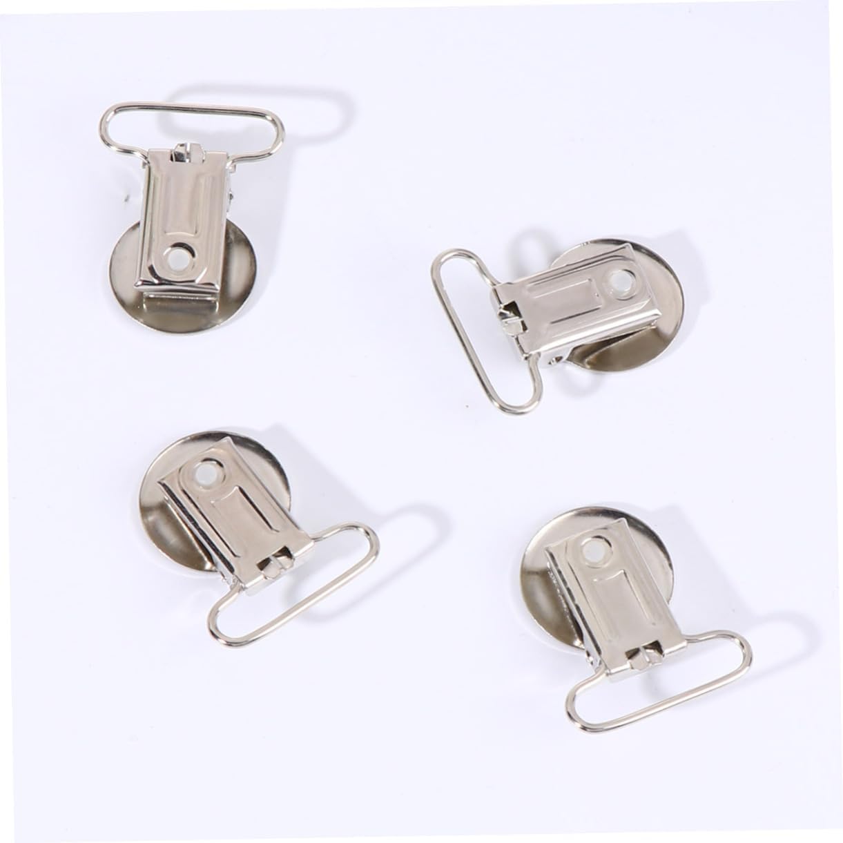 ARTIBETTER 10pcs Metal Clip Buckles for Straps Round-mouth Clamps for Equipment Belts and Craft Projects Lightweight and Compact for