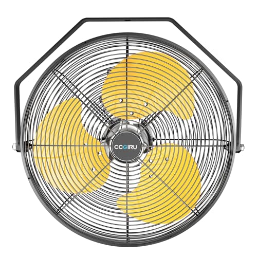 2800 CFM 12' Industrial Wall Mount Fan, High Velocity 3-Speed Professional Metal Wall Mounted Fan...