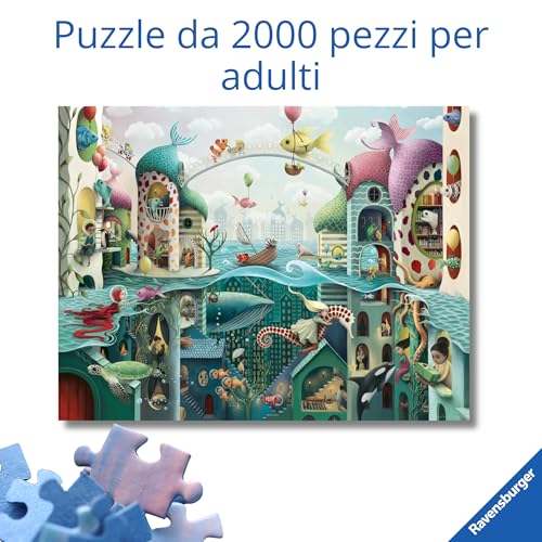 Ravensburger - Puzzle 2000 Pezzi Se I Pesci Potessero Camminare | Puzzle 2000 Pezzi | Rompicapo Adulti E Bambini Dai 14 Anni In Su | Regalo Per Bambini E Adulti | Misure 98x75cm - Immagine 1