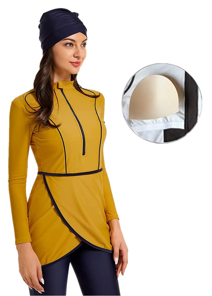 BlueSnow Costume da Bagno Musulmano per Donna a Copertura Totale Costumi da Bagno modesti Musulmani Nuoto Burkini Costume