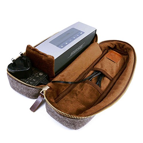 Tuff Luv Herringbone Tweed Travel Case for Bose SoundLink Mini/Mini II - Brown
