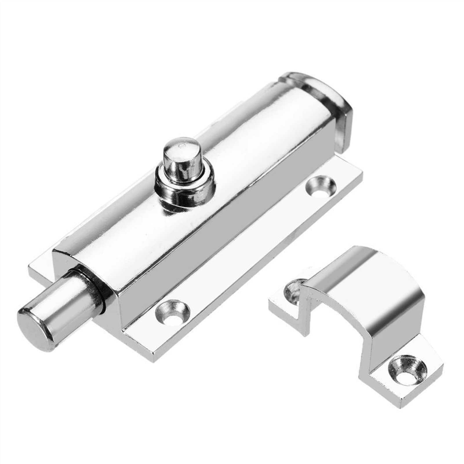 SFJSFIMQ Slide Bolt Door Lock Hasp,Gate,Zinc Alloy Window Polished Sliding Locks Security Press Hardware Button