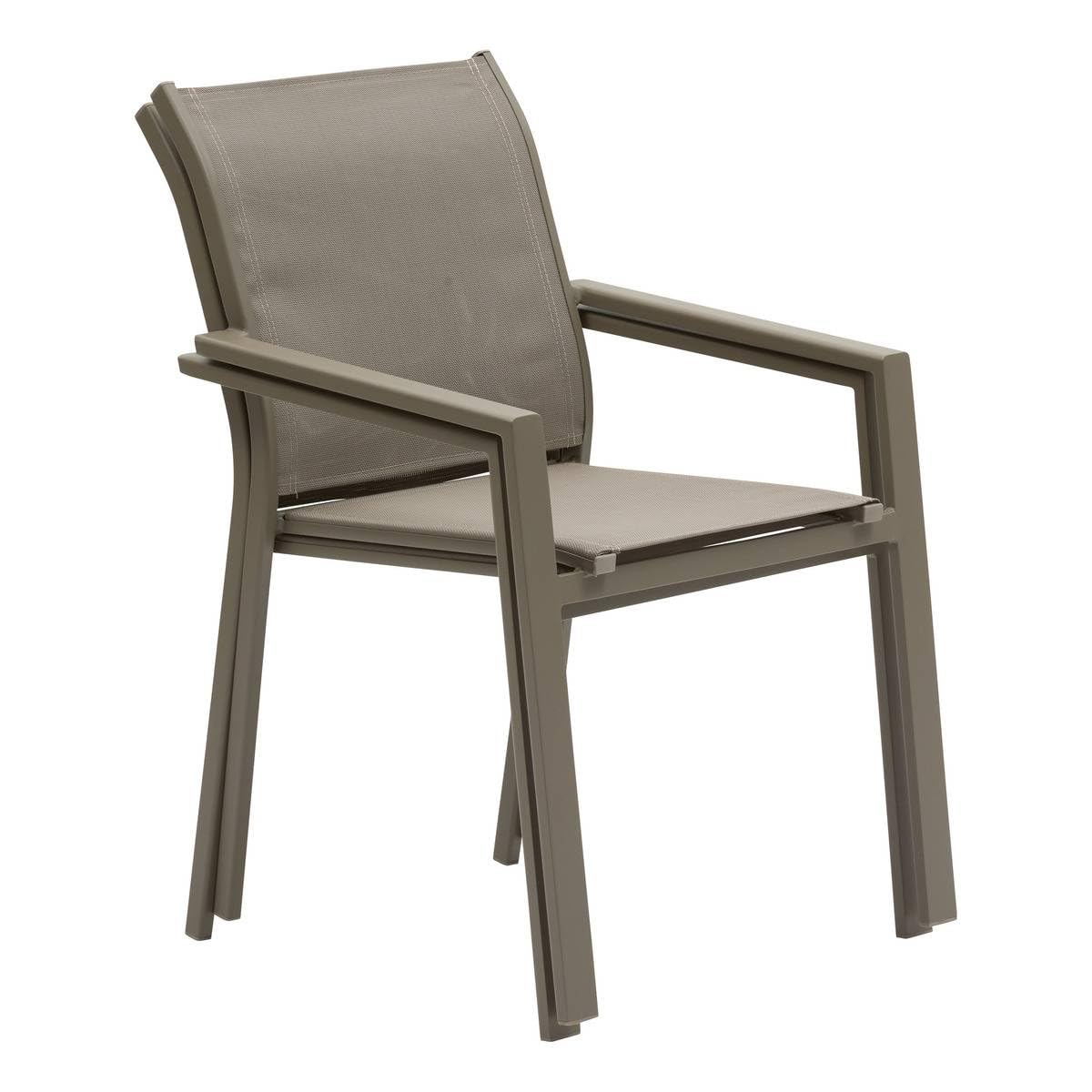 Hespéride - Fauteuil de Jardin empilable essentia Noisette/café