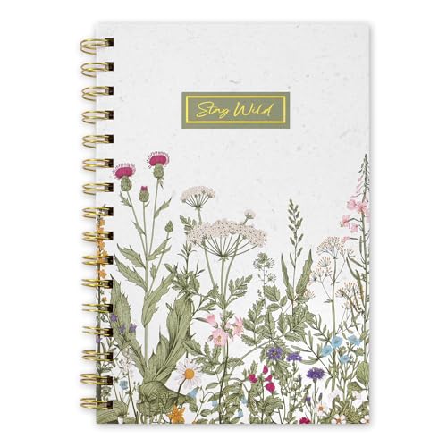 Carnet à spirales vintage papier de qualité supérieure 80 feuilles ligné