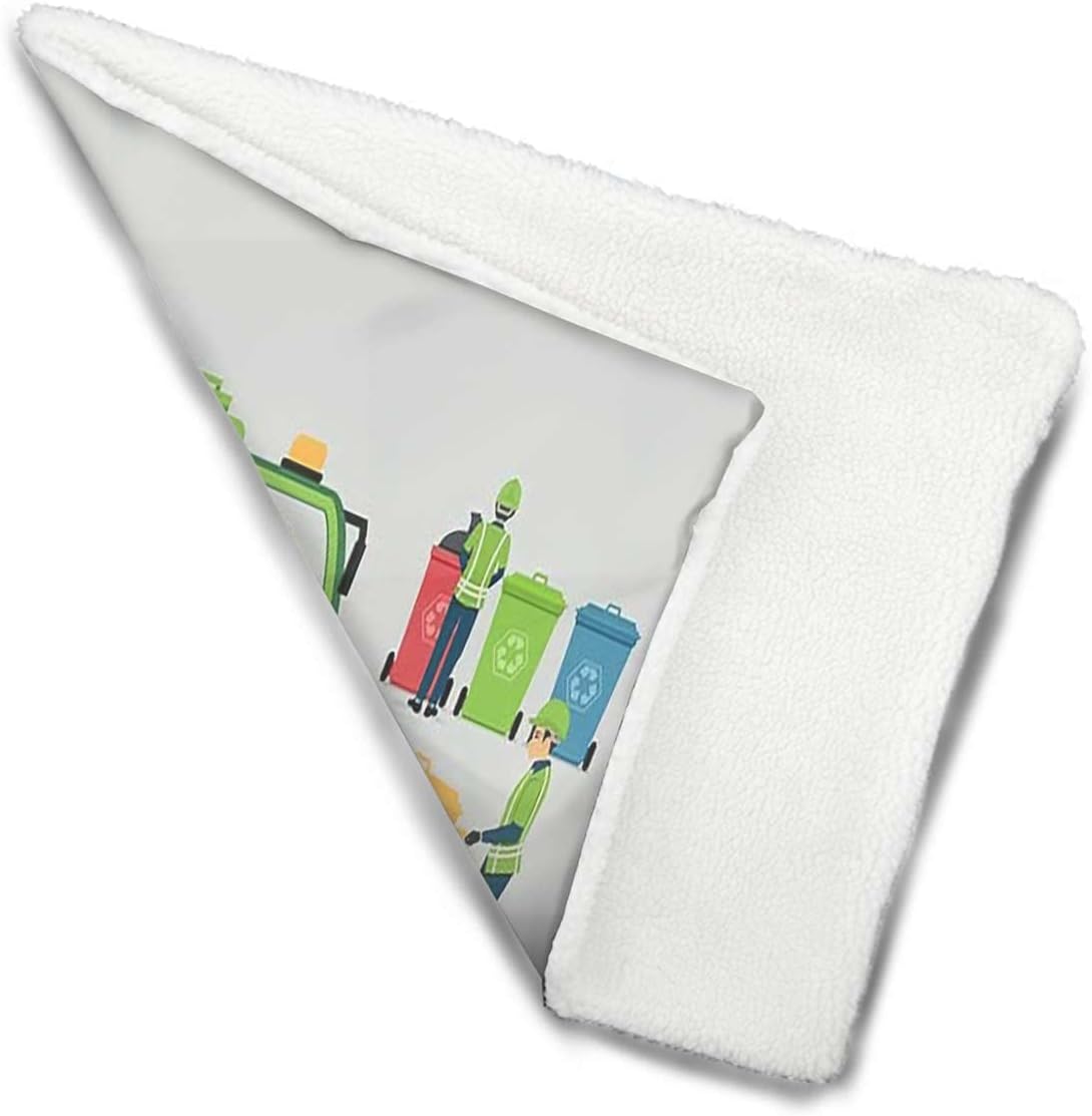 review Blue Durable Reversible Pet Blanket Garbage Truck Truck on Super Soft Plush Dog Crate Pad for Travel or Home Cars 14