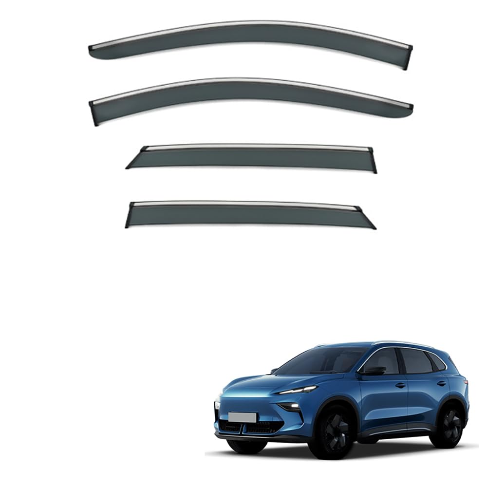 Gisltv 4 Pieces Car Wind Deflectors, for MG S5 EV MK1-ES34 2024-2025 Side window Waterproof Windbreaker Sun Guard Window Visor Rain Deflector