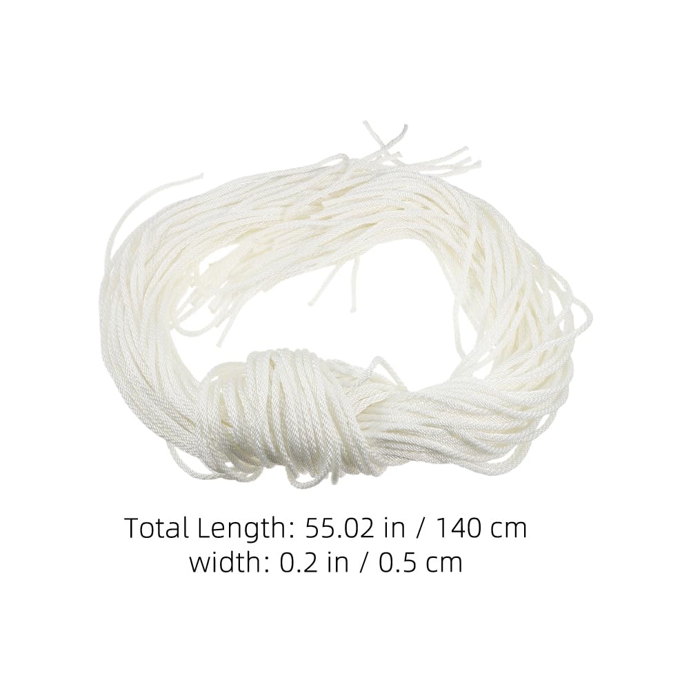Happyyami Corda di Avviamento per Motore 5mm in Nylon, 50 Pezzi Bianca