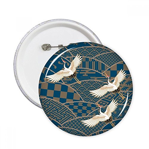 Badge grues feuilles d'érable idée cadeau décoration originale pour passionnés