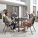 TecTake® Aluminium Gartentisch für 4-6 Personen, 80–120 x 80 x 74 cm, ausziehbar, Garten Tisch Holzoptik, Outdoor wetterfest, Gartenmöbel, Terrassen Esstisch - schwarz