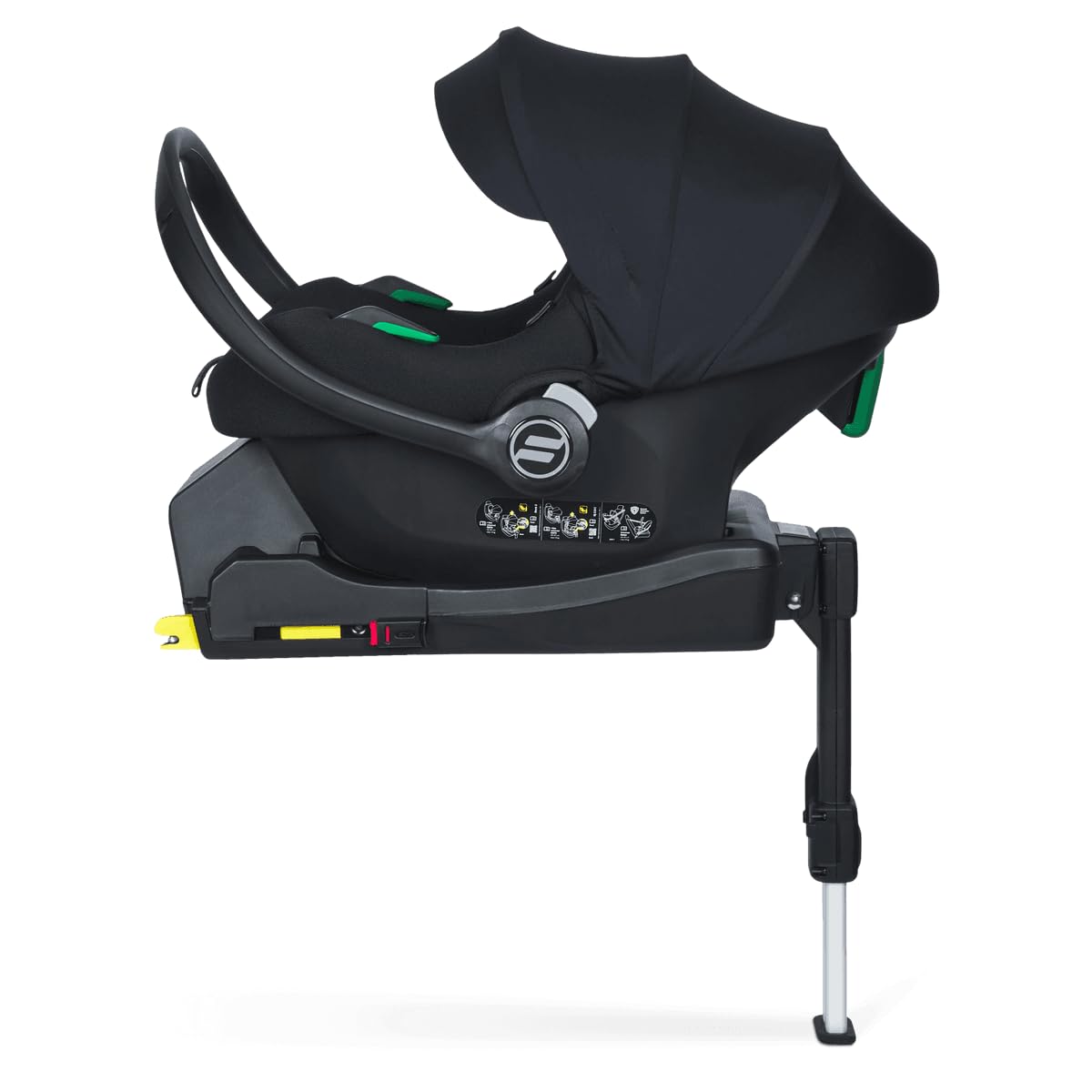 Avionaut Cosmo Smart avec base ISOFIX Dock 2.0 – Siège auto bébé i-Size 40–87 cm (0–13 kg), sécurité et confort, installation ISOFIX ou ceinture (Black)