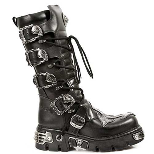 Bottes Motard New Rock en cuir noir pointure 43 pour vos virées et concerts