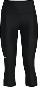 Under Armour Womens HeatGear Armour High Waisted Pocketed No-Slip Capri Leggings