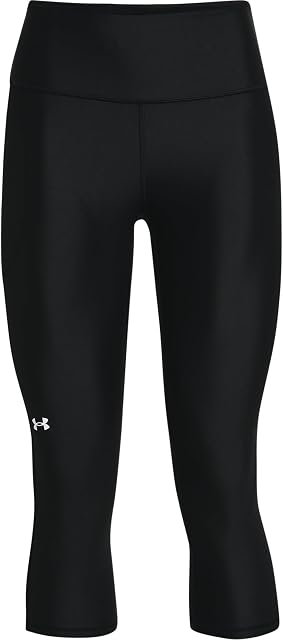 Under Armour Womens HeatGear Armour High Waisted Pocketed No-Slip Capri Leggings