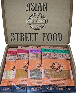 Spice Cartel's Thai Street Food. Artisanal Thai Spice Blend Inspired by Bangkok's Food Scene. Bring Your Meal to Life with a Thai Twist. 35g Resealable Pouch. Hand Made with Love in The UK.
