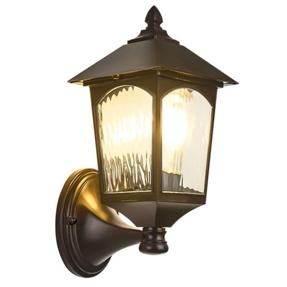 OZBMA Creative Geometric Aluminum Wall Sconce Outdoor Waterproof Light Clear Glass Lamp for Corridor Villa Garden Courtyard(45cm/17.7inch)