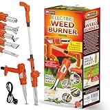 My Garden Electric Weed Burner - 2000W Garden Weed Burner W/ 5 Nozzles, 2 Heat Settings Up to 650°C, 1.8 Meter Cable, a UK Plug & Non Slip Handle W/Cord Buckle for Driveways, patios, and Pathways