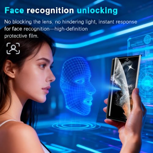 iccdpi [2-Pack] Screen Protector for Samsung Galaxy S22 Ultra, HD Clear Tempered Glass Film, Full Coverage, Case Friendly, Anti-Scratch, Fingerprint Sensor Compatible - Image 3