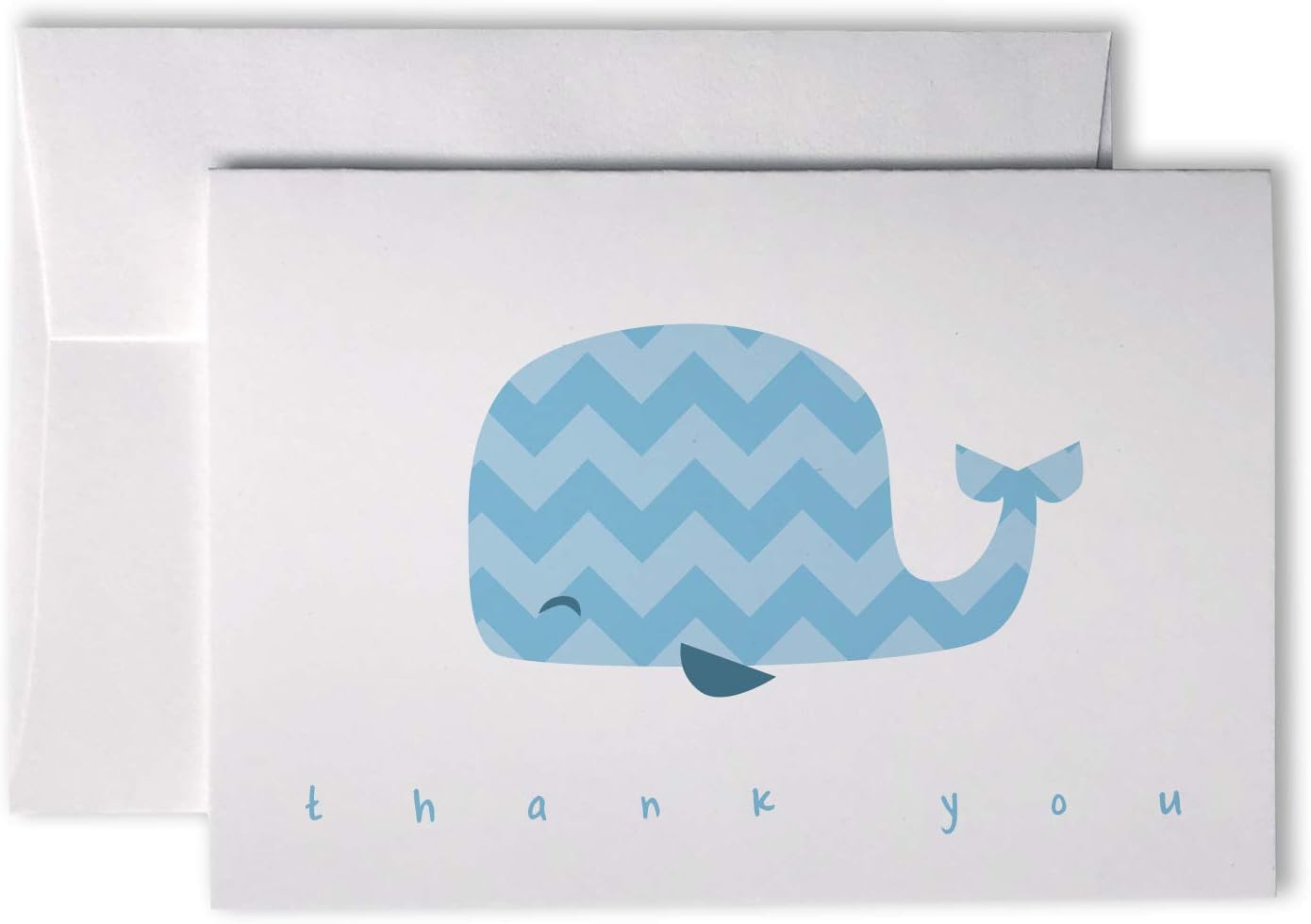 Hill Valley Greetings Chevron Baby Thank You Note Cards - 48 Cards & Envelopes (Green Turtle)