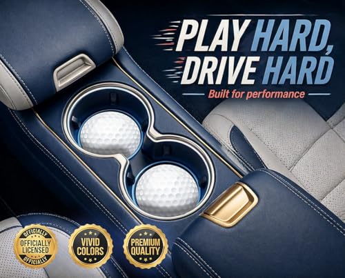 Portavasos de cerámica estilo bola de golf para auto miniatura 2