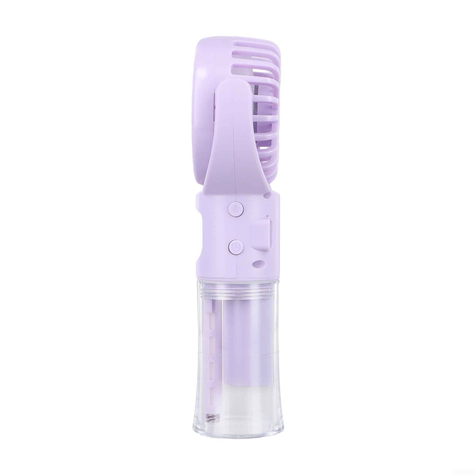 Ricaricabile per mini ventilatore rotante con nebulizzatore integrato e indicatore di livello per bambini e studenti (viola)