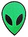 Green Alien Patch Iron on Patch Embroidered Iron on Hat Jacket Hoodie Backpack Ideal for Gift /5.5cm(w) X 7.7cm(h)