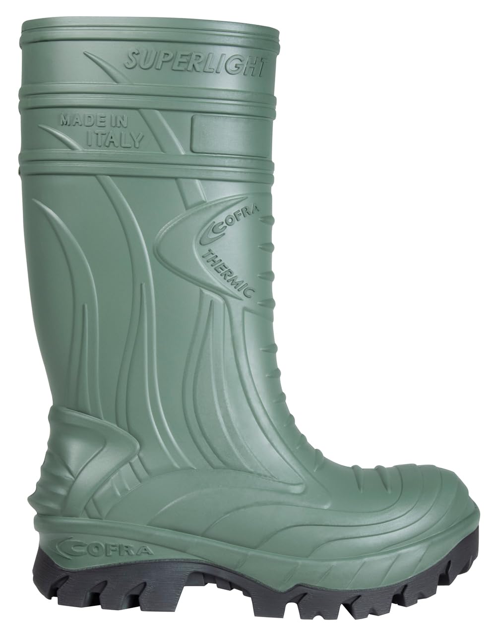 COFRA 00040-N12.W46 THERMIC D.GREEN S5S MET NUMERO 46 STIVALE PU/GOMMA ANTISTATICO VERDE FORESTA/NERO Scarpa antinfortunistica da lavoro