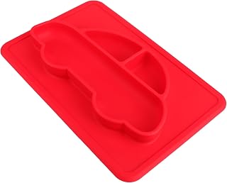 Toyvian 1Pc Prato De Jantar Pratos De Jantar Quadrados Placas De Silicone Para Crianças Placemats Quadrados Pratos De Jantar Da Criança Pratos De Servir De Plástico Placa Inquebrável Da