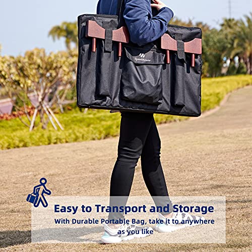 Speedarmis Giant Wooden 4 In A Row Game, Line Up 4 Travel Board Games For Teens Adults Family - Wooden Indoor&Outdoor Game Set With 42 Pcs Chips & Durable Carrying Bag #TOP5