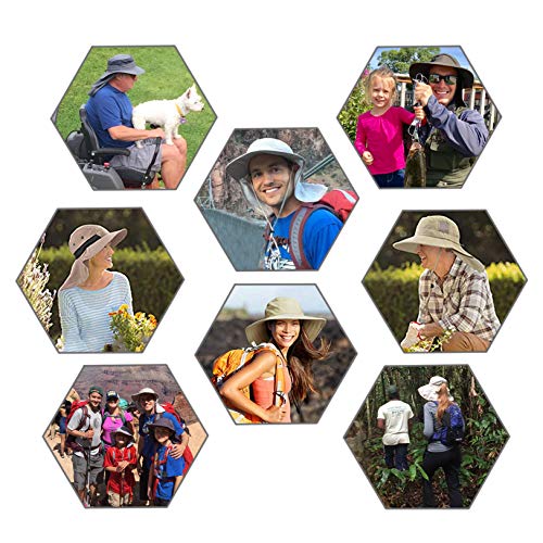 Womens Outdoor Sun Hat Uv Protection Wide Brim Mesh Foldable Ponytail Summer Beach Fishing Hats Safari Cap With Neck Flap Light Gray #TOP6