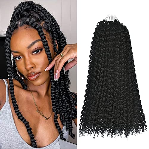 Niseyo Passion Twist Hair 16 Inch 7 Packs Ombre Water Wave Crochet Hair for Butterfly Braids (16 Inch, 1#)