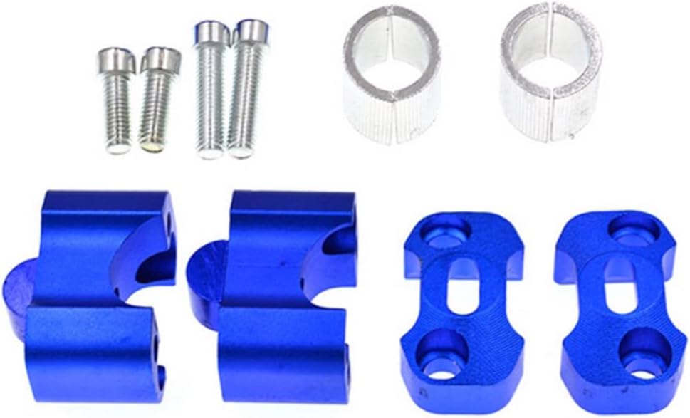 1pc Adjustable Aluminum Handlebar Risers for Dirt Bikes Atvs Blue Clamps for Enhanced Riding Comfort and Control