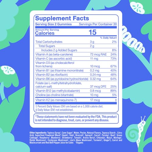 Image of First Day Toddler Multivitamin Gummies for Ages 2 & 3 with Choline, 60ct | First Day toddler vitamins for ages 2-3: vegan toddler vitamin gummies with choline, 10 nutrients and 21 organic superfoods.
