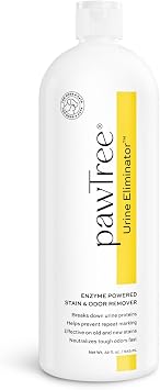 pawTree Urine EliminatorTM - Stain & Odor Remover for Cats and Dog. Enzymatic technology permanently removes old and new stains, neutralizes odors, and prevents repeat marking. Ideal for carpets.