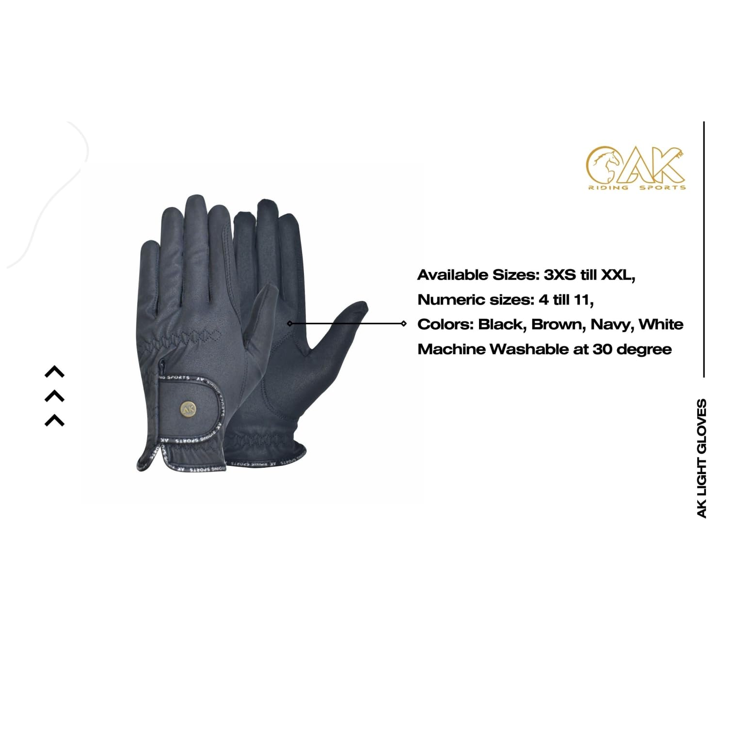 AK Light Grip Gants d'équitation pour compétition et Dressage Horse Riding Gloves AKRS-6133