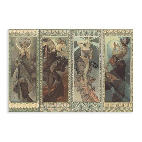 Mucha Moon And Stars 16x24 Poster