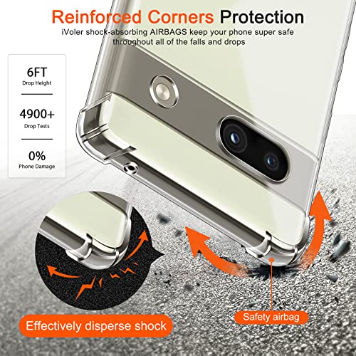 Image of for Back Case Cover Bumper Flexible Silicone Transparent Back Cover for Google Pixel 7A- Transparent