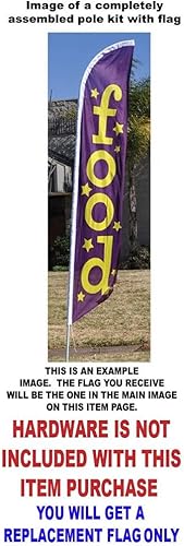 Miniatura 3 de GLOBAL ADVERTISING SOLUTIONS - Bandera de plumas para alimentos y restaurantes, cartel llamativo para negocios y marketing, bandera de repuesto solo