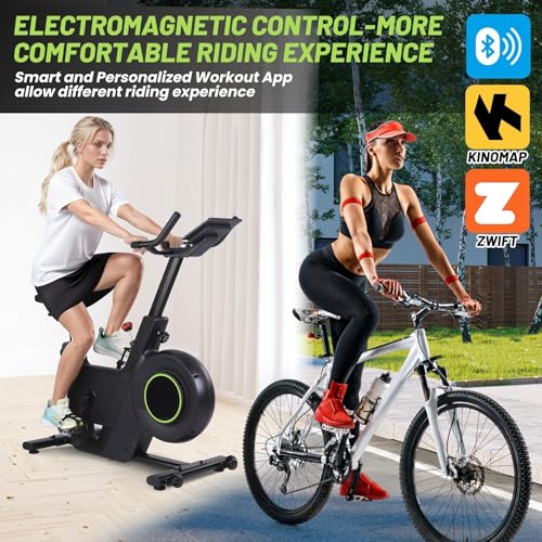Image of 30 LBS Magnetic Indoor Cycling Bike,Stationary Bikes with 9-Level Handlebar Adjustment and 14-Level Seat Height,LCD Monitor for Home Cardio,Home Workouts and Gym