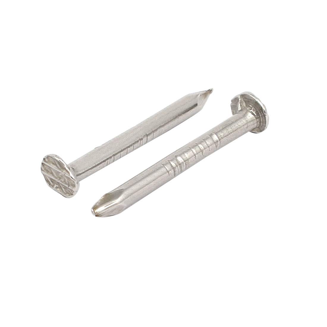 Aexit 0.5 Inch fastener Length 304 Stainless Steel Cement Wood Sliding Nail Silver Tone 500pcs Model:38as317qo654