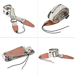 HUIOP Confortable réglable épaule de sangle de guitare en cuir synthétique termine pour Acoustic Folk Classique Guitares électriques Basse,sangles de guitare électrique - Les Beatles, Paul McCartney, John Lennon, RIngo Starr, George Harrison HUIOP Confortable réglable épaule de sangle de guitare en cuir synthétique termine pour Acoustic Folk Classique Guitares électriques Basse,sangles de guitare électrique – Image 3