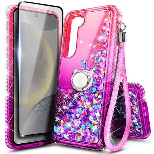 Coque paillettes Samsung S21 FE rose violet pour sublimer vos looks quotidiens