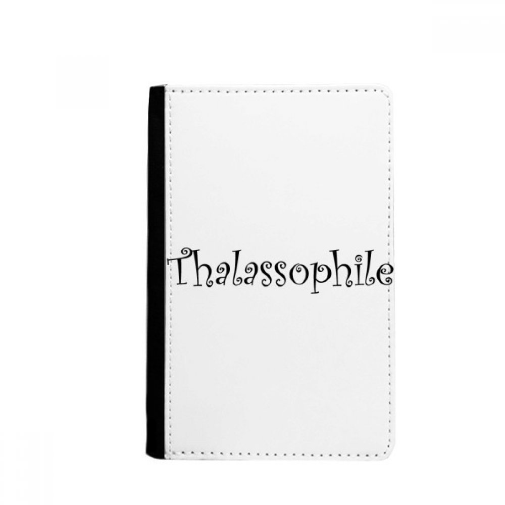 Stylish Word Thalassophile Passport Holder Notecase Burse Wallet Cover Card Purse