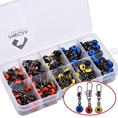 100pcs/Box Fishing Line Sinker Slides Rolling Swivels Angeln Wirbel & Snap Haken Linie Connector (100pcs/box)