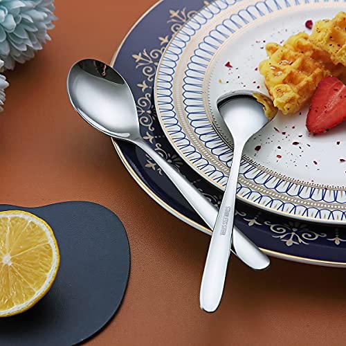 Teaspoons, 6 Piece Spoons Silverware, Stainless Steel Small Spoons, Tea Spoons For Home, Kitchen Or Restaurant, Dishwasher Safe (Silver-6.6 Inches) #TOP4