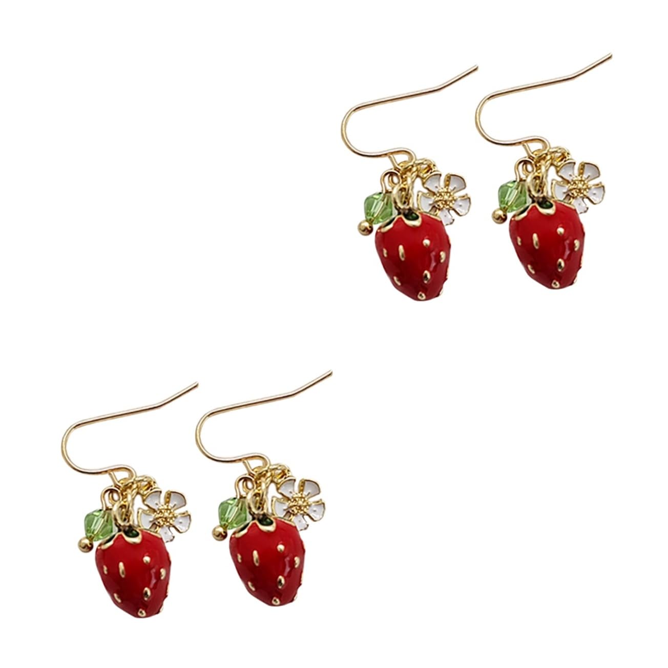 Pendientes funky de frutas y ganchos para la oreja de moda 8