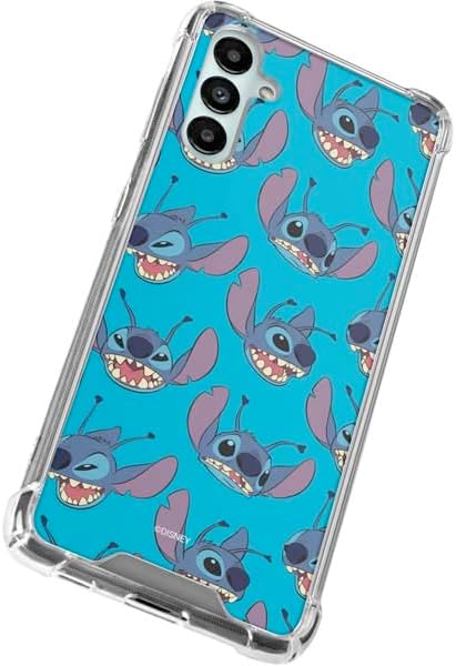 Skinit Clear Phone Case Compatible with Galaxy A14 5G - Officially Licensed Disney Lilo and Stitch Face Expression Pattern Design