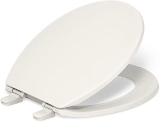Kohler K-4775-96 Brevia Round Toilet Seat with Q2 Advantage, Biscuit