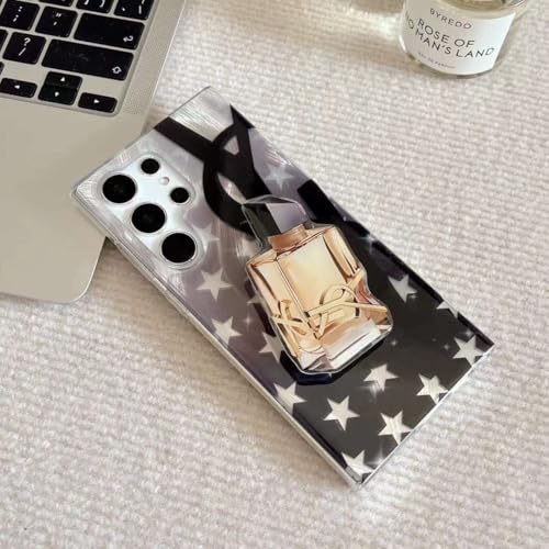 Image of COVERLY for iPhone 12 Pro Resin Luxury Perfume Back Case,Full Protective 3D Mobile Holder Glittering Gradient Feather Sparkle-Cute Phone Holder,Girly Aesthetic Hard Phone Cover for Apple iPhone 12 Pro