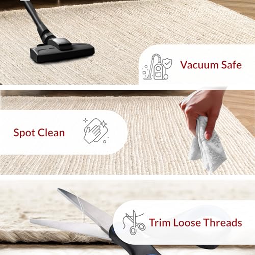 Image of nuLOOM Rigo Off White Solid Flatweave Area Rug, 4' x 6'